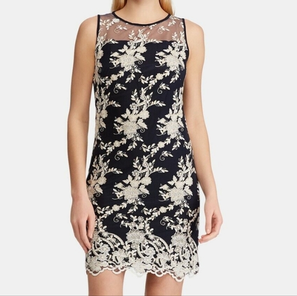 Lauren Ralph Lauren Dresses & Skirts - 🖤Nwot Lauren Ralph Lauren Lace Embroidered Sheath Dress🖤